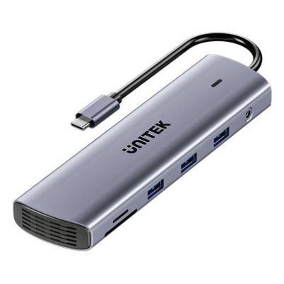 10. UNITEK D1113BGY01 Hubs and Concentrators 2 x USB 3.2 Gen 2 (3.1 Gen 2) Type-C 1000 Mbit/s Gray