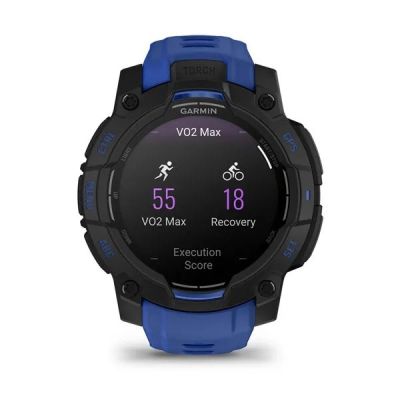 43. GARMIN Instinct 3 AMOLED 45mm Black/Bolt Blue smartwatch