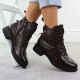 10. Women's leather work boots insulated brown Vinceza 86412