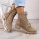 3. Insulated suede ankle boots with high heel and platform M.Daszyński W SAN22, beige