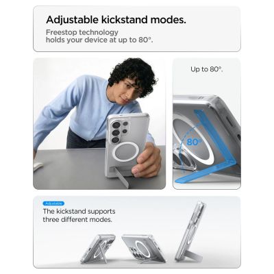 8. Spigen Ultra Hybrid S Mag MagSafe Case for Samsung Galaxy S26 Ultra - Clear and White