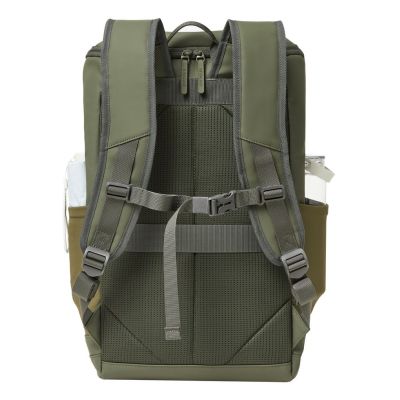 9. Rivacase Eden Backpack Travel Backpack Olive Waxed Leather (Pull Up), Polyester, Recycled Polyethylene Terephthalate (rPET)