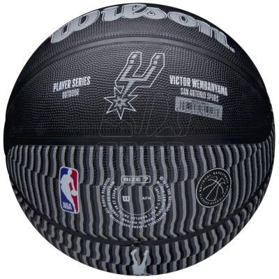 4. Wilson NBA Player Icon Victor Wembanyama Outdoor Ball WZ3017801XB