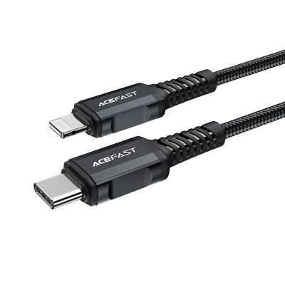 9. Acefast C4-01 Lightning - USB-C PD cable 30W 3A 480Mb/s 1.8m - black