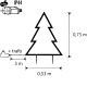 10. NEON CHRISTMAS TREE 190 LED TIMER 8 FUNCTIONS 53x75CM LUCA WARM WHITE