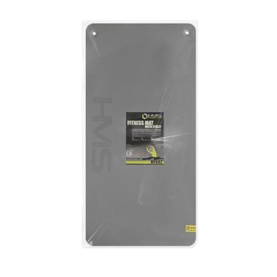 4. HMS Premium MFK02 Grey-Black Club Fitness Mat with Holes