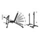 4. ZIPRO SUPERSET Adjustable Workout Bench Adjustable Backrest Adjustable Seat Gym, Home Black