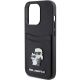 6. Karl Lagerfeld Saffiano Cardslot Karl&Choupette Metal Pin case for iPhone 15 Pro - black