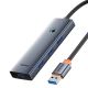 Baseus UltraJoy Series USB-A hub 4xUSB-A 3.0 1xUSB-C 5V 50cm - gray
