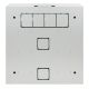 4. Low-profile 4U + 2U Rack 19 wall-mount cabinet, gray
