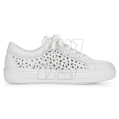 13. Rieker W RKR641 white comfortable leather shoes