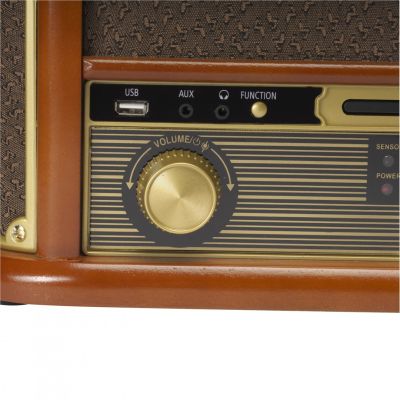 5. Denver MRD-51 Wooden Retro Music Center with Turntable