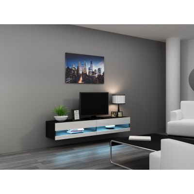 TV cabinet VIGO NEW '180' 30/180/40 black/white flat