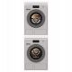 2. POLA TWIN WASHING MACHINE AND DRYER CABINET, WHITE