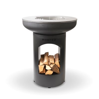 2. BONFEU GARDEN FIRE PIT BONBIZA OPEN BLACK