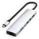 Satechi USB-C 7-in-1 Slim Multi Port Ethernet Adapter Silver