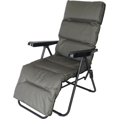 2. GARDEN ARMCHAIR WITH FOOTREST 57x83x106CM GREY-GREEN