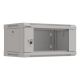 LANBERG WALL-HUNG RACK CABINET 19" 4U 540X350 GRAY GLASS DOOR (FLAT PACK)