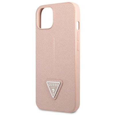 6. Guess GUHCP13SPSATLP iPhone 13 mini 5.4" pink/pink hardcase SaffianoTriangle Logo