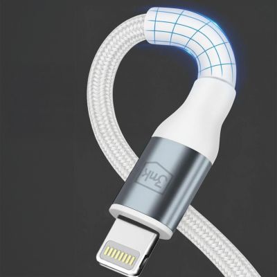 4. 3mk Hyper Cable N-SERIES USB-C / Lightning 2m PD 3.0 9V / 3A 27W - white