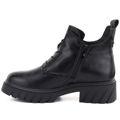 7. Women's leather ankle boots on a black platform M.Daszyński SFY2502-11ac