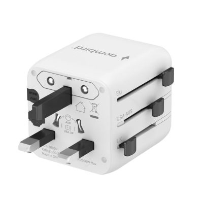 6. GEMBIRD UNIVERSAL TRAVEL ADAPTER WHITE