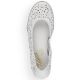 13. Rieker W RKR649 comfortable leather openwork shoes, white