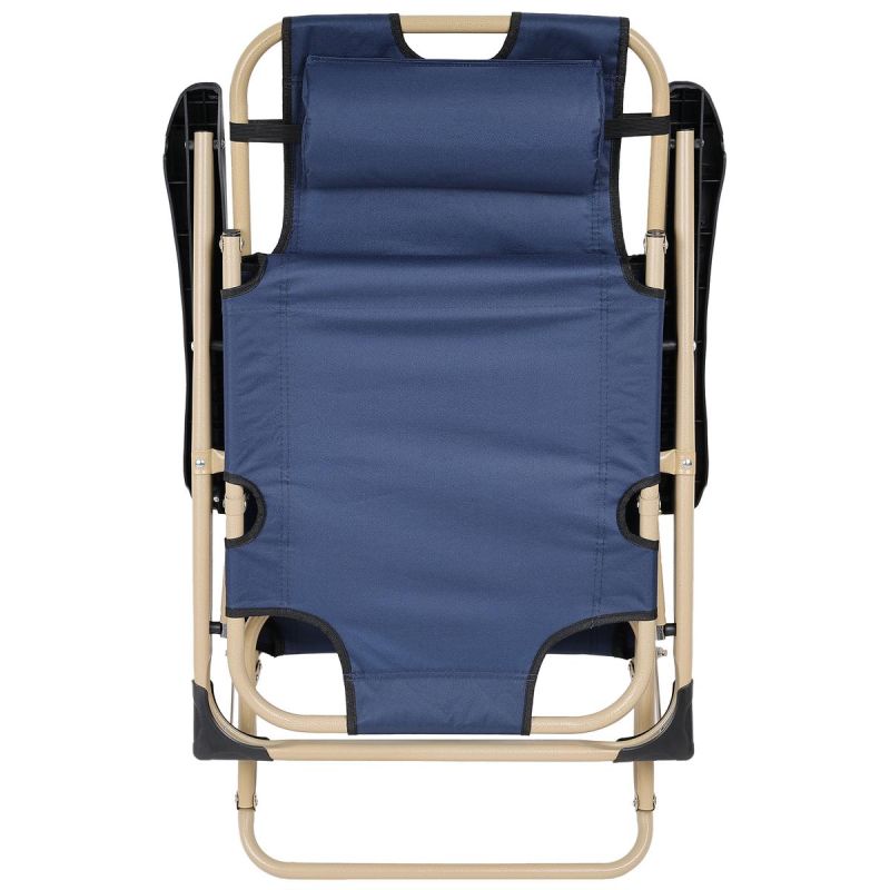 10. GARDA MULTI-POSITION TRAVEL CHAIR WITH HEADREST NAVY BLUE - BEIGE