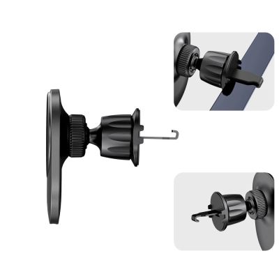 5. Tech-Protect MM15W-V1 Car Phone Holder with MagSafe 15W Inductive Charger for Air Vent - Black