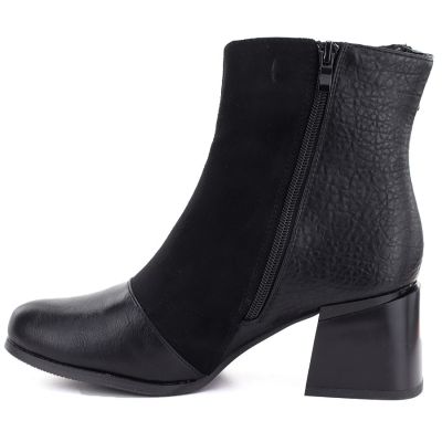 8. Women's insulated ankle boots with a block heel, black M.Daszyński SA269-5