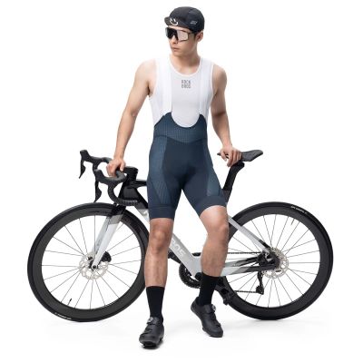 3. Rockbros YDDK009 Men's Cycling Bib Shorts with Pad Size M - Dark Blue