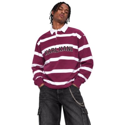 3. Karl Kani sweatshirt college stripe boxy rugby shirt PD00016483