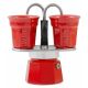 3. Bialetti Mini Express coffee maker red 2tz + 2 cups