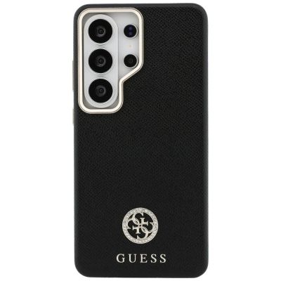3. Guess Rhinestone Round Logo MagSafe Case for Samsung Galaxy S26 Ultra - Black