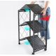2. Folding shelf on wheels FS005 72x34xH163 black