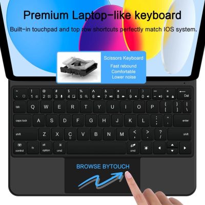 7. Tech-Protect Smartcase Magnetic with Keyboard for iPad 10.9” 2022 / iPad 11” 2025 - Black