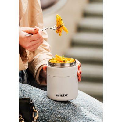 10. Kambukka Bora Lunch Thermos 600ml, Chalk White