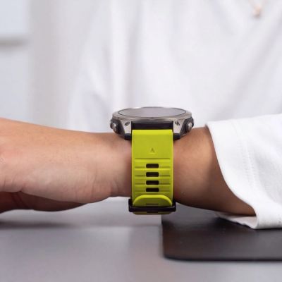 7. Tech-Protect Iconband Pro Strap for Garmin Fenix 5X / 5X Plus / 6X / 6X Pro / 7X / 8 / 8 Pro / 9 / 9 Pro (51 mm) – lime black