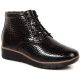 14. Black Insulated Patent Leather Wedge Ankle Boots Filippo