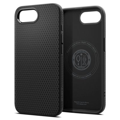 2. Spigen Liquid Air Mag MagSafe Case for iPhone 16e / 17e - Matte Black
