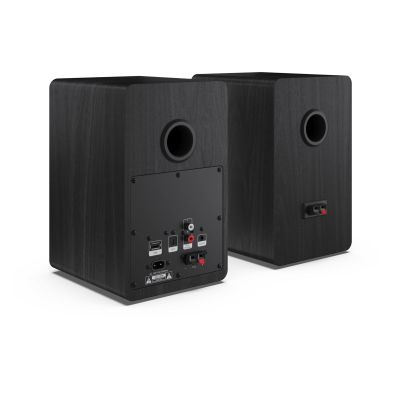 13. Sharp Bookshelf Speakers 2-Way Black Wired and Wireless 60W