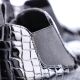 22. Rieker W R474 snakeskin leather ankle boots black