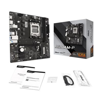 7. Asrock A620AM-P AMD A620A Socket AM5 micro ATX