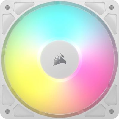 2. CORSAIR RS120 ARGB White 120 mm ARGB Fan Single Pack