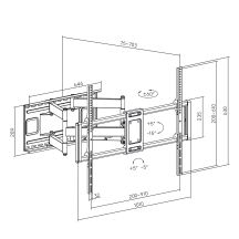 MACLEAN ECONOMIC TV MOUNT 60-120" 120KG VESA 900X600 MC-482