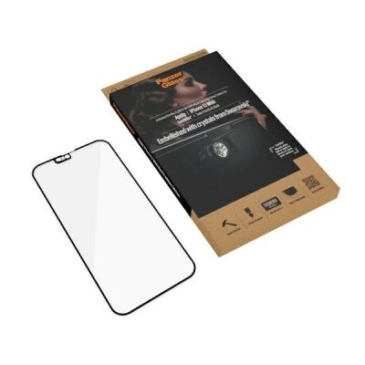 5. PanzerGlass E2E Microfracture antibacterial glass with camera cover with Swarovsky crystal for iPhone 13 mini - with black frame