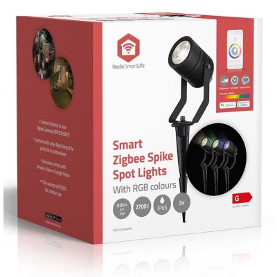 15. Nedis ZBLOS10RGBW3 Smartlife RGB Zigbee 3.0 3W 3-pack outdoor lamp