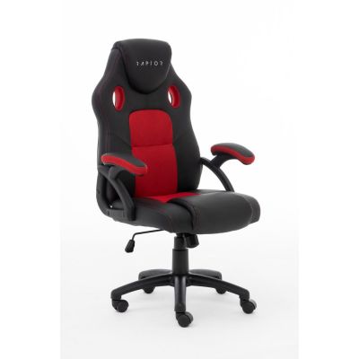 2. Raptor Gaming 437764 Gaming Chair Gaming Chair Upholstered Seat Black, Red