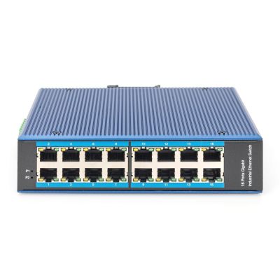 14. Industrial switch 16x 1000Base-TX DIN extended temperature range