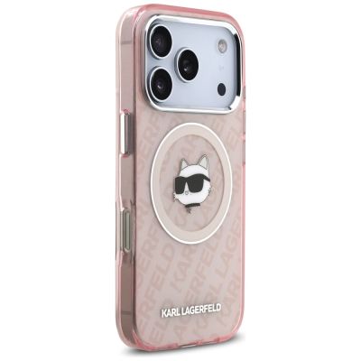 4. Karl Lagerfeld IML Choupette Head Logo MagSafe Case for iPhone 17 Pro Max - Pink